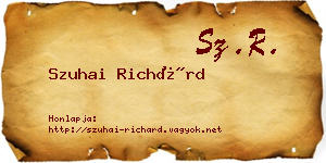 Szuhai Richárd névjegykártya